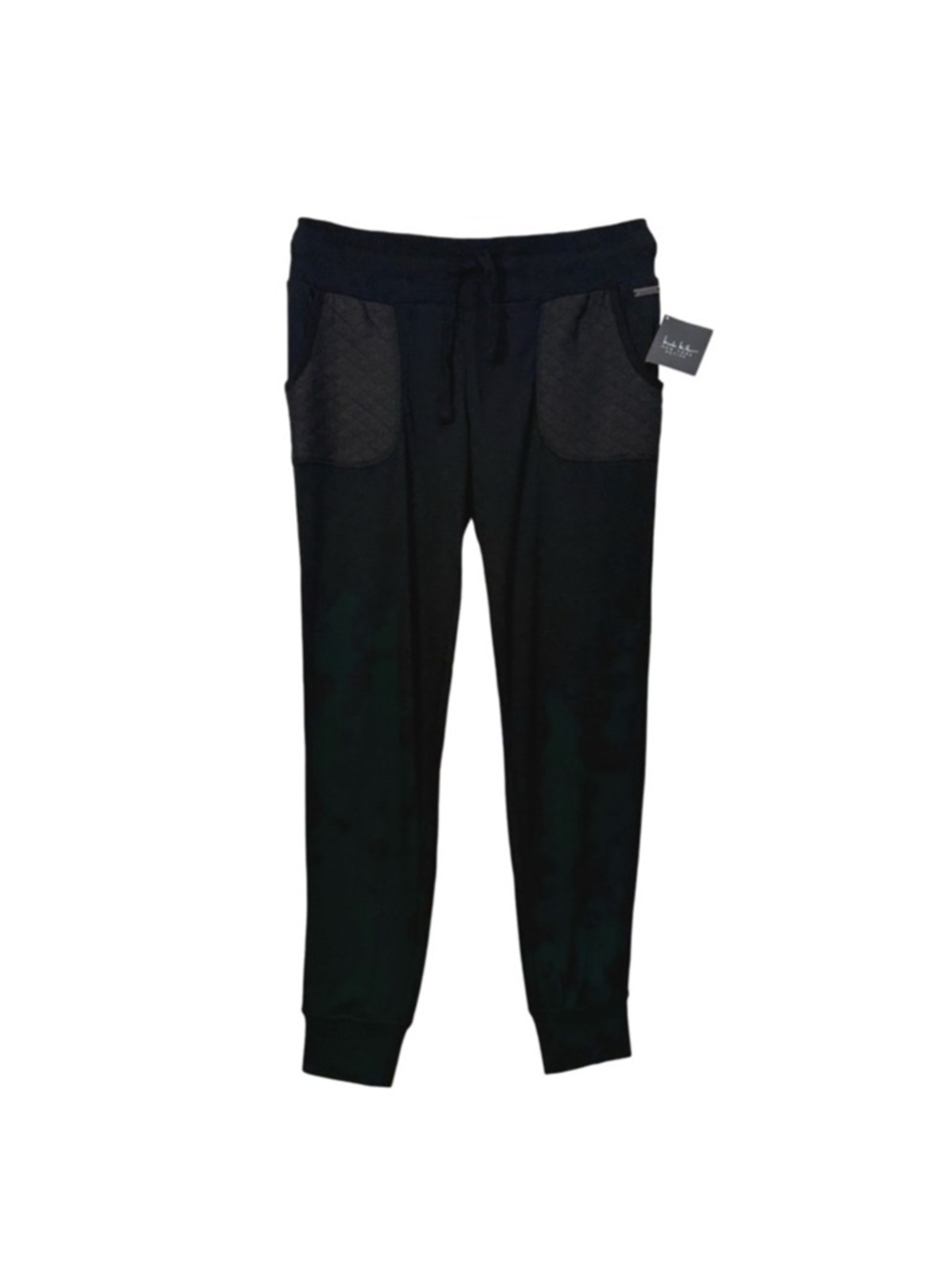 New Nicole Miller New York Active Quilted Block Joggers